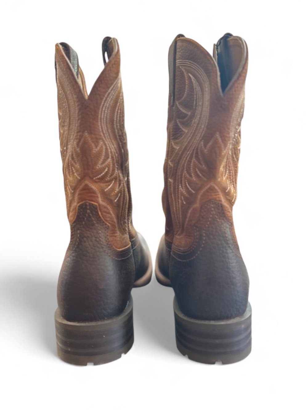 Ariat Hybrid Rancher Western ‘Brown Oiled Rowdy’ Boots Size US Men’s 10 EE (NWT) - Picture 6 of 9